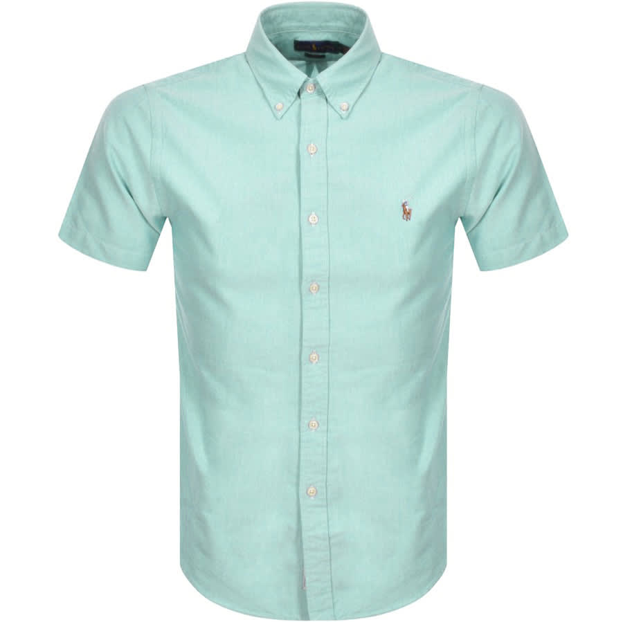 Alternative Image for ProductRalph Lauren Oxford Slim Short Sleeve Shirt Blue1